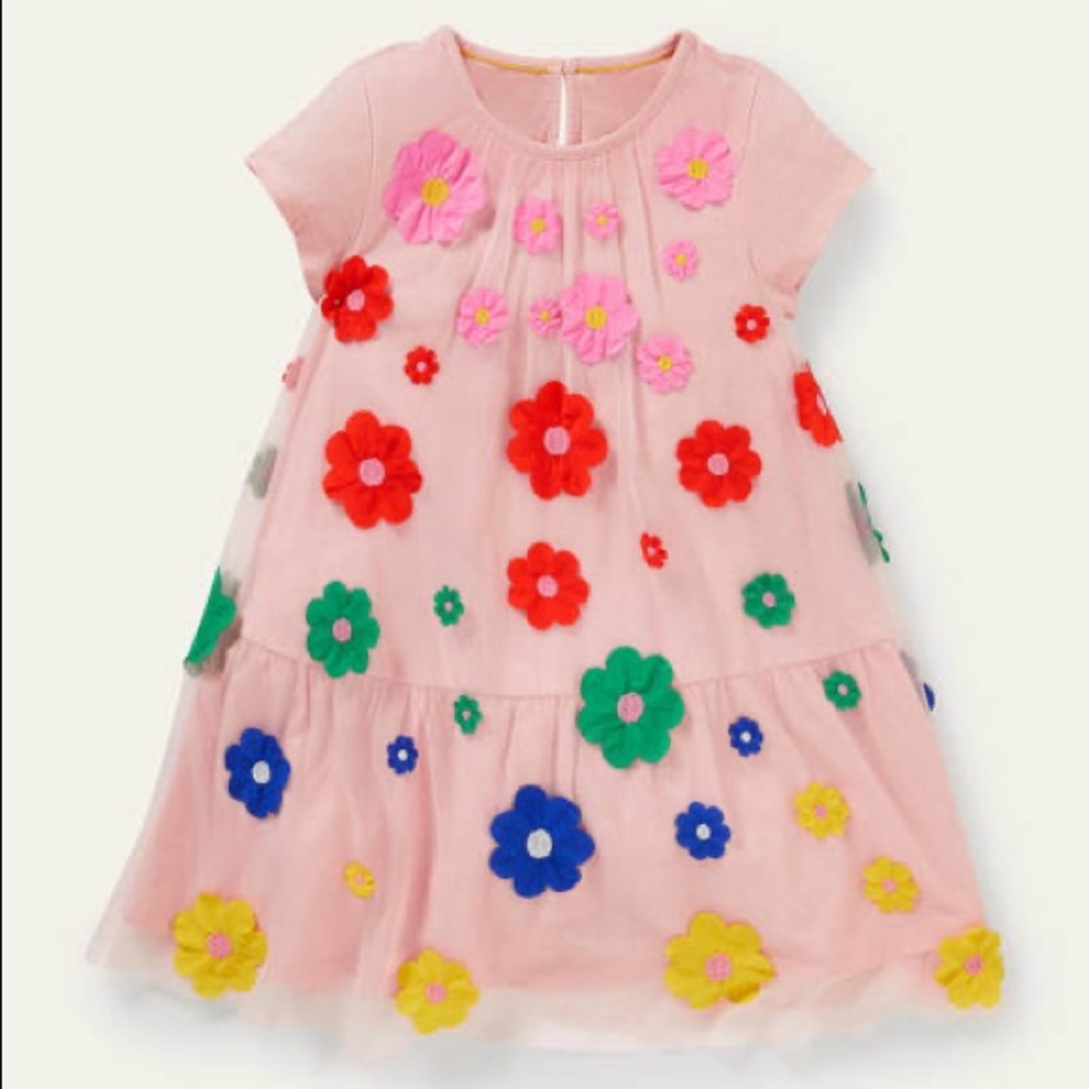 Boden Girls Tulle Flower Dress 2-3Y